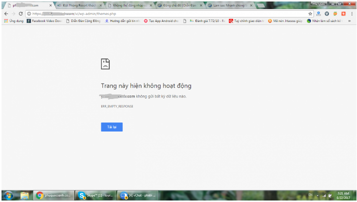 Lỗi không vào được wp-admin trong wordpress
