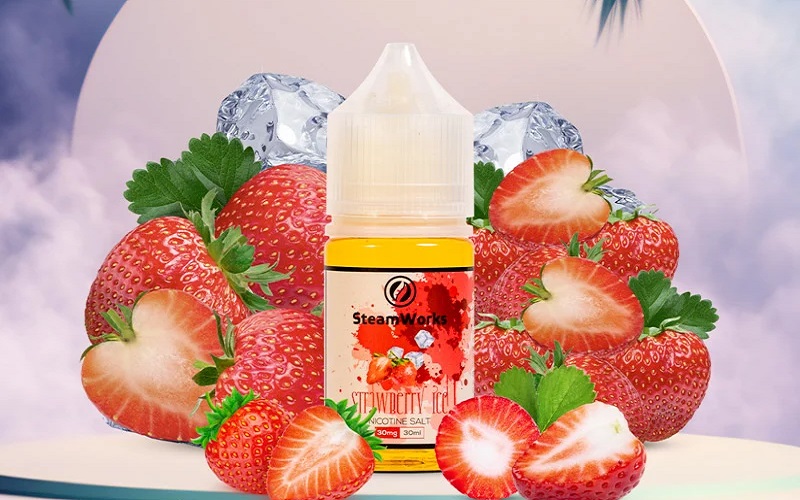 tinh dầu steamwork strawberry ice