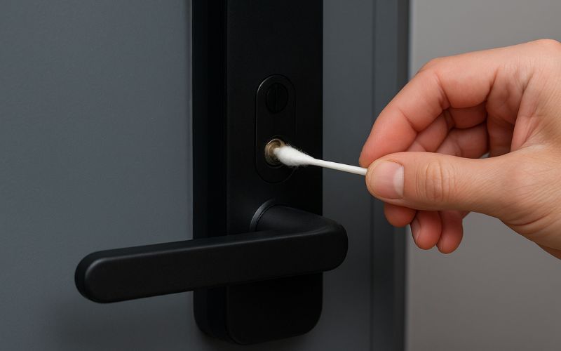 Vệ sinh lỗ yếm và chốt khóa hiệu quả